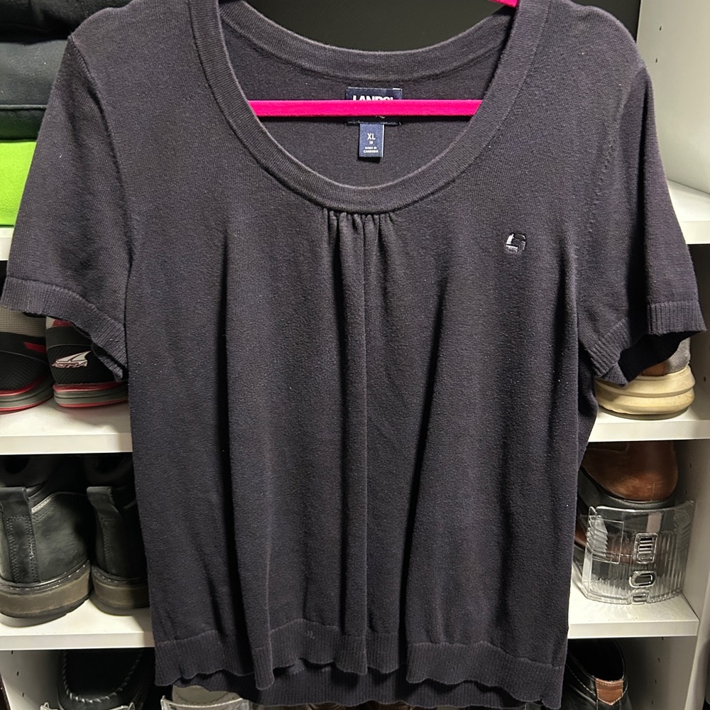 Lands' End Chase apparel Women's Black Top